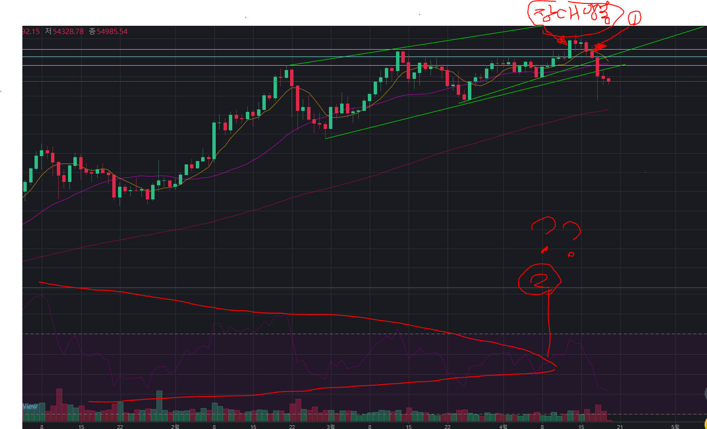 무지성 비트 차트분석 - 자유게시판 - 코인픽